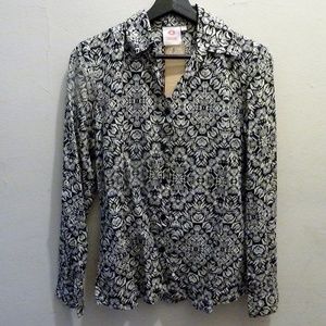 Eternal Creation Black and White Patterned Blouse